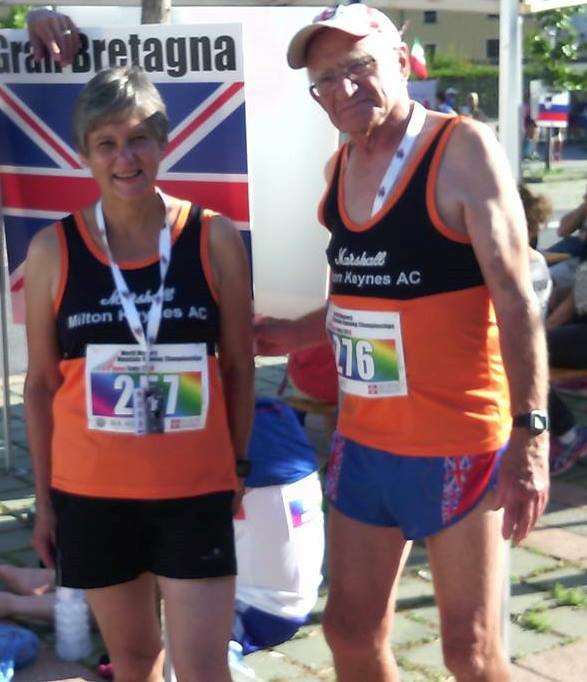 Ursula Ghaleb and Brian Graves before the World Masters Mountain Running Championship 2016